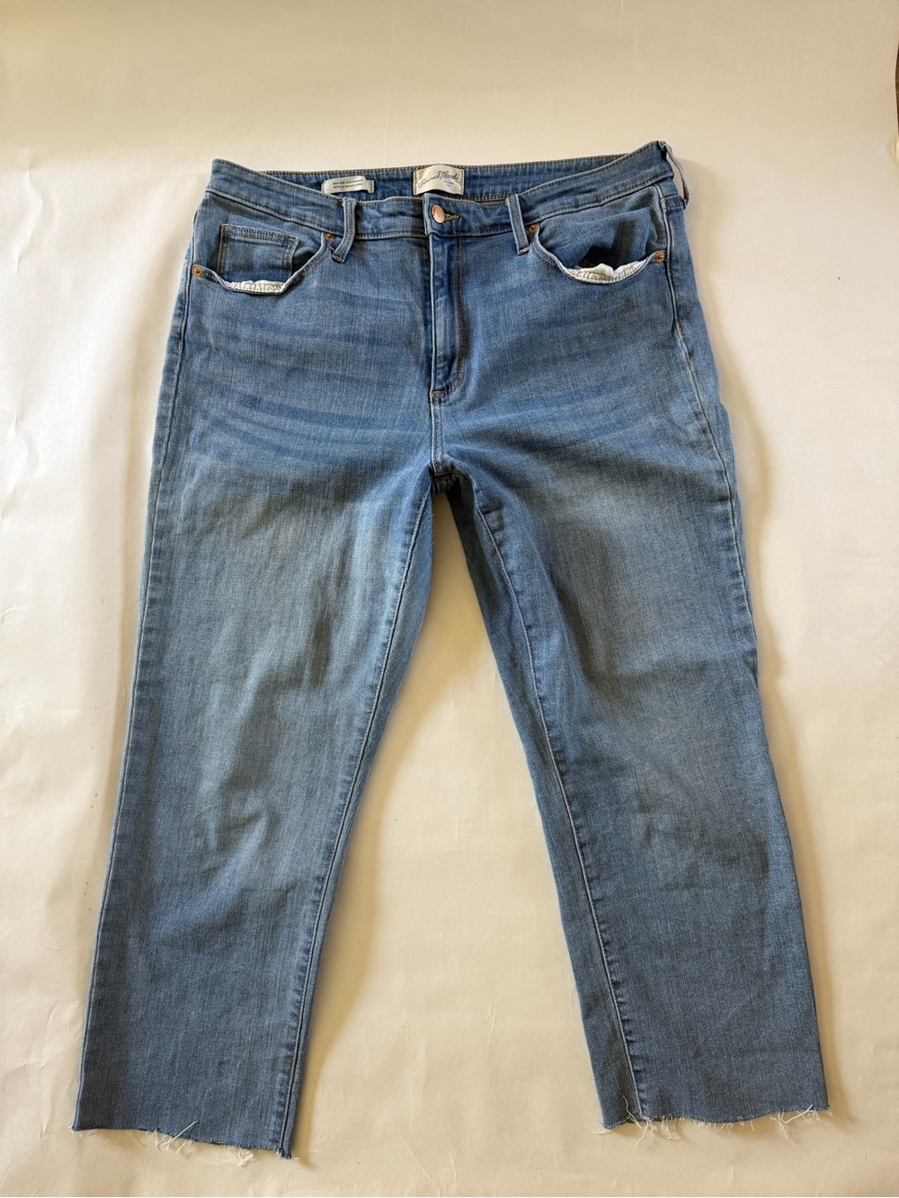 Classic Blue Women’s high rise slim straight Jeans: size 14